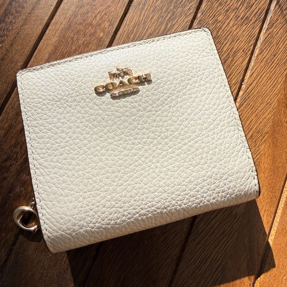 Coach Cream Leather Wallet